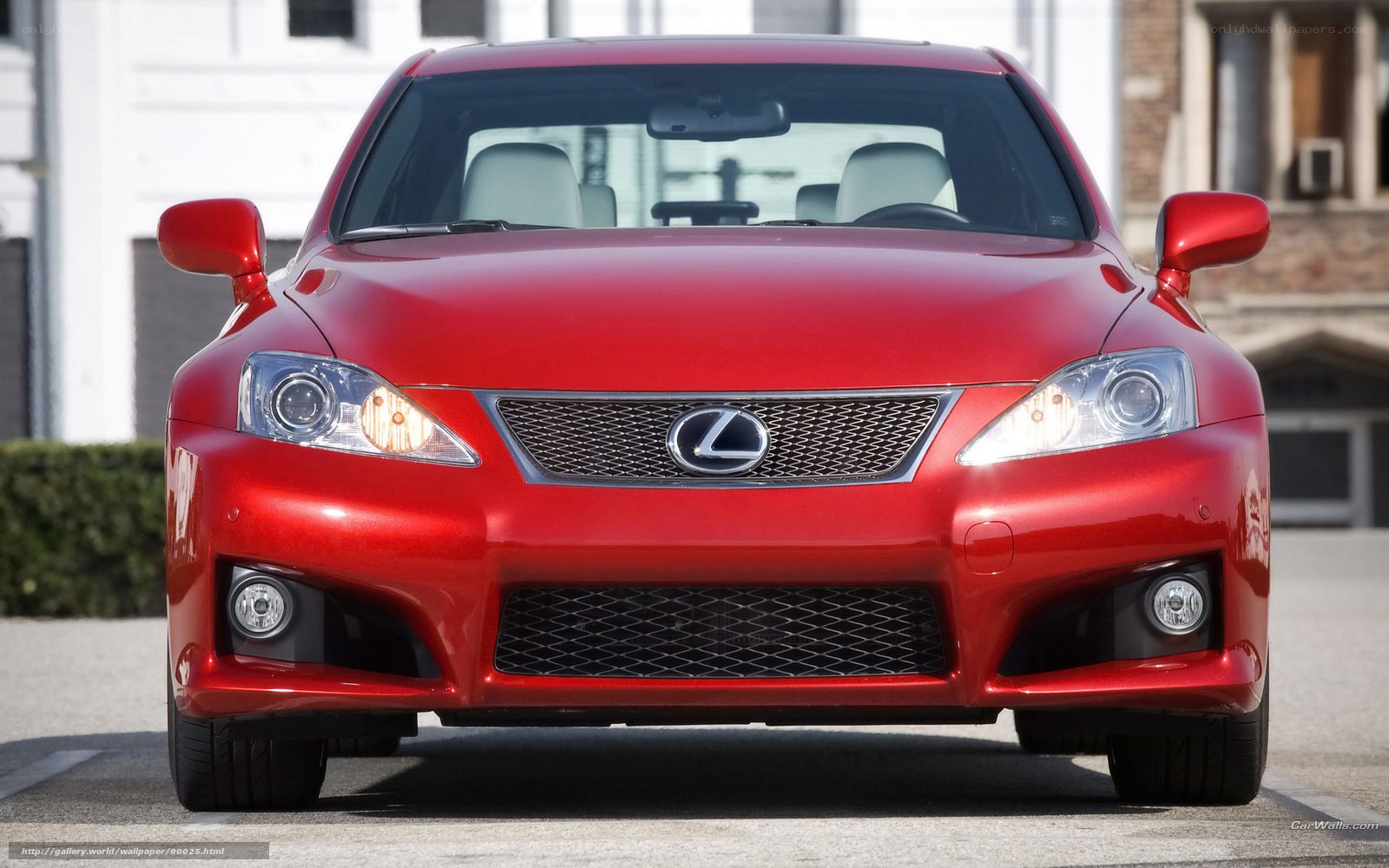 Red Lexus IS-F front view