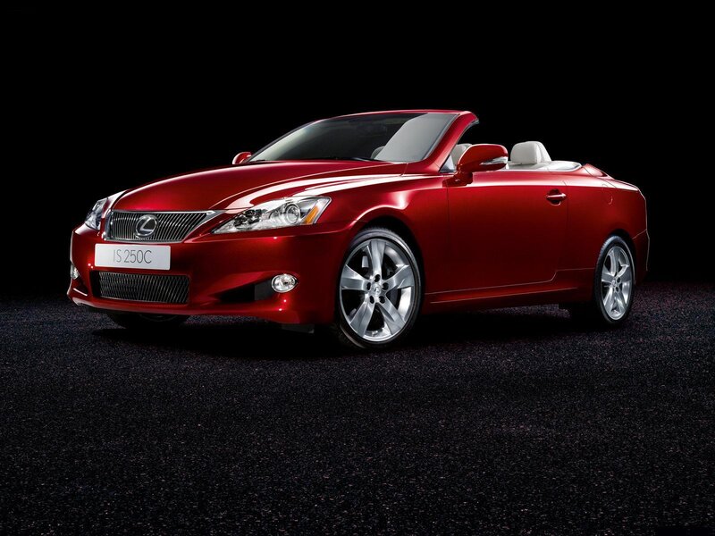 Red Lexus Is250c Convertible — Dramatic, Photograph, Car, Silver Wheels