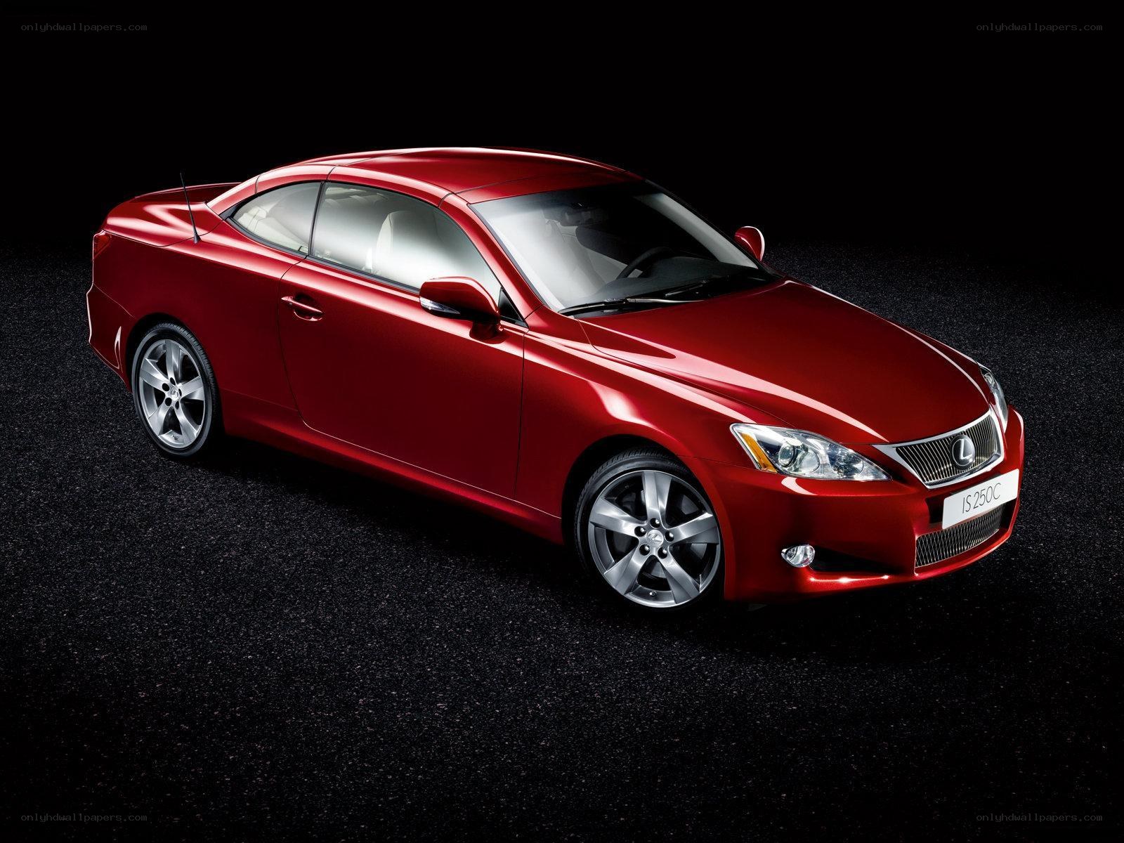 Red Lexus IS250C coupe