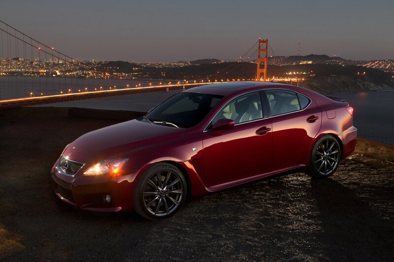 Red Lexus IS350 at Golden Gate Bridge