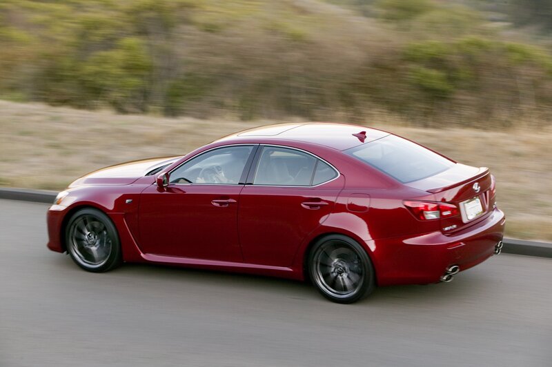 red lexus is350 in motion