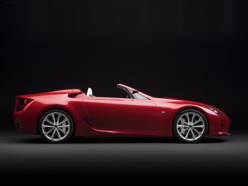 Red Lexus LC Convertible