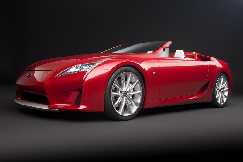 Red Lexus LC Convertible Concept