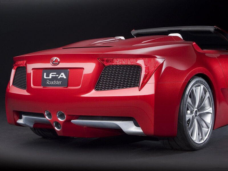 Red Lexus LF-A Roadster