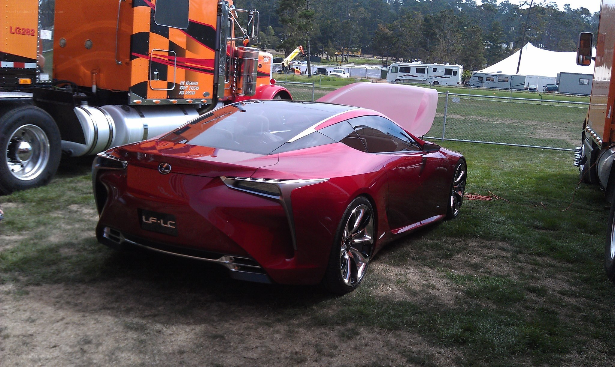 Red Lexus LF-LC concept car