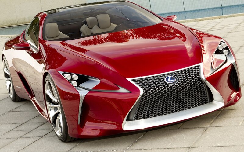 Red Lexus LF-LC Concept car