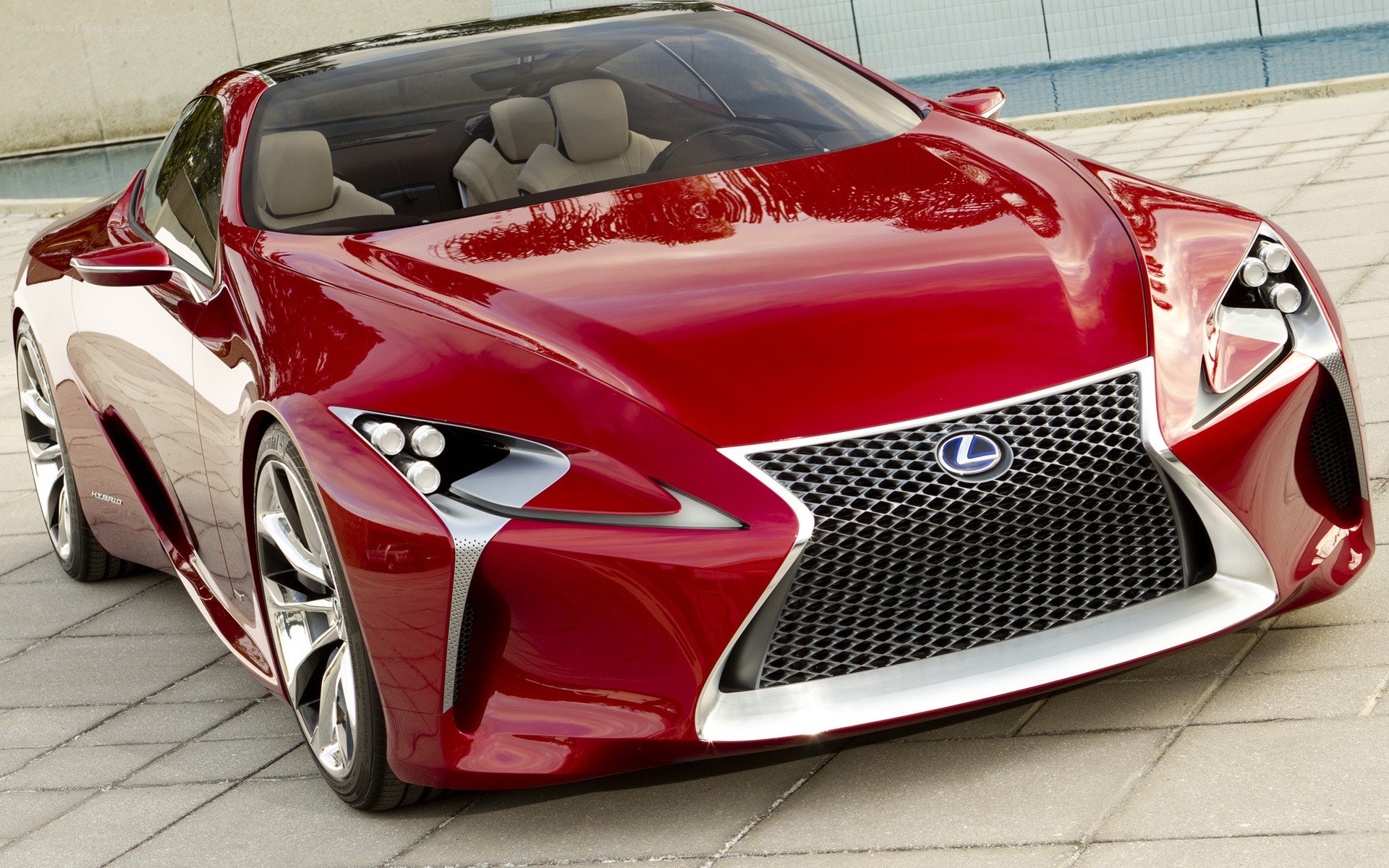 Red Lexus LF-LC Concept car