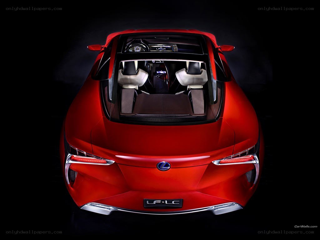 Red Lexus LF-LC concept car