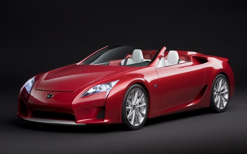 Red Lexus LFA Convertible