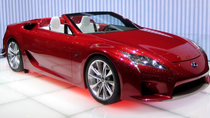 Red Lexus LFA Convertible Concept
