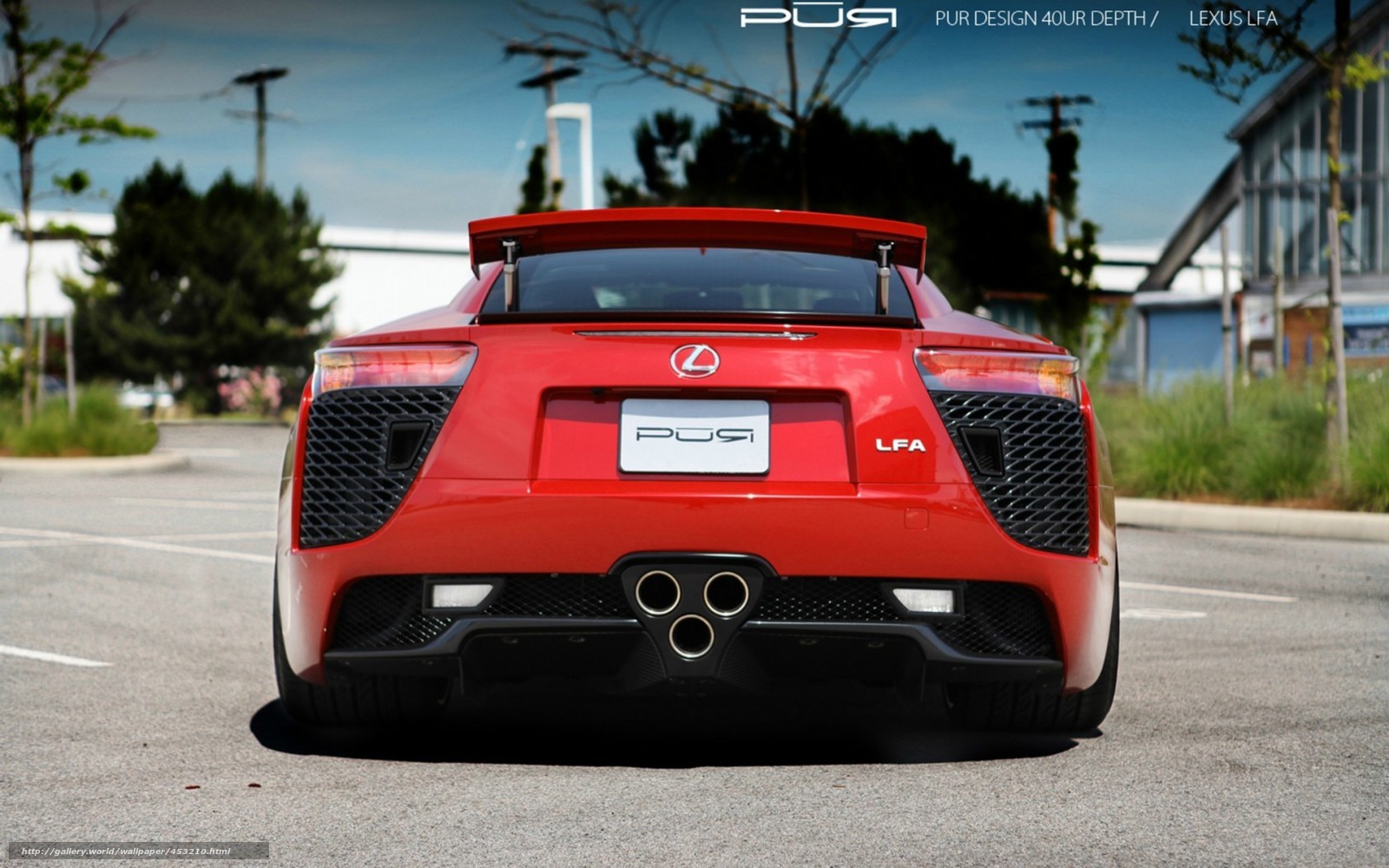 red lexus lfa rear view