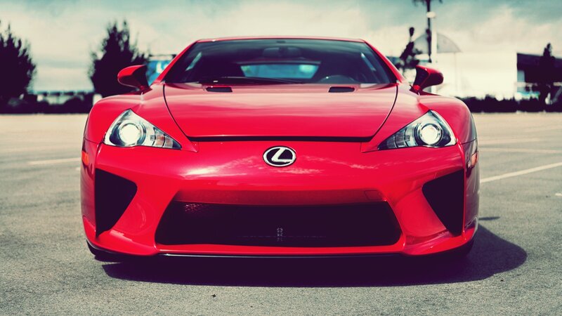 red lexus lfa sports car