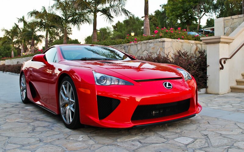 Red Lexus LFA sports car