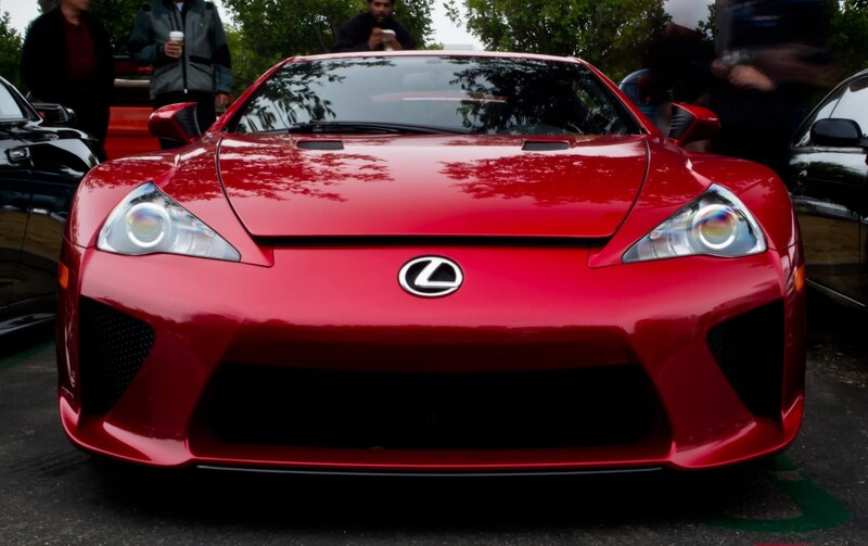 Red Lexus LFA sports car