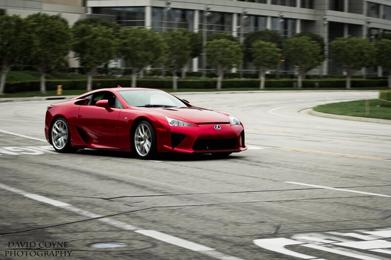 Red Lexus LFA sports car