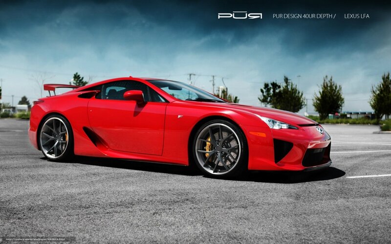 Red Lexus LFA sports car