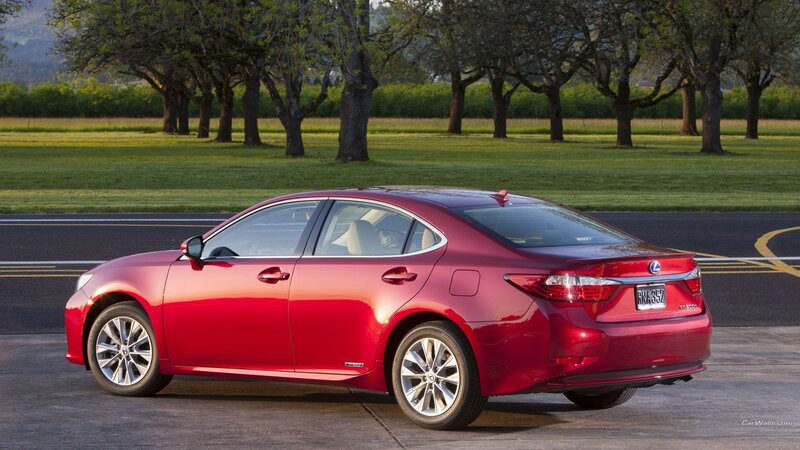 red lexus sedan on road