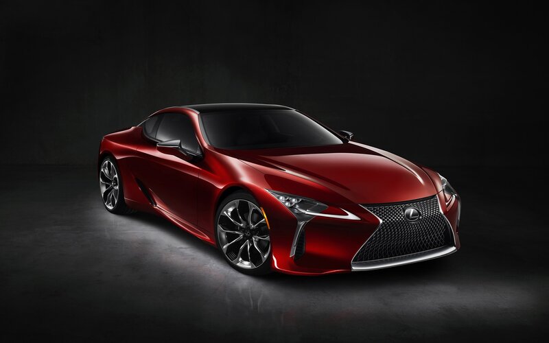 Red Lexus Sports Car — Dramatic, Photograph