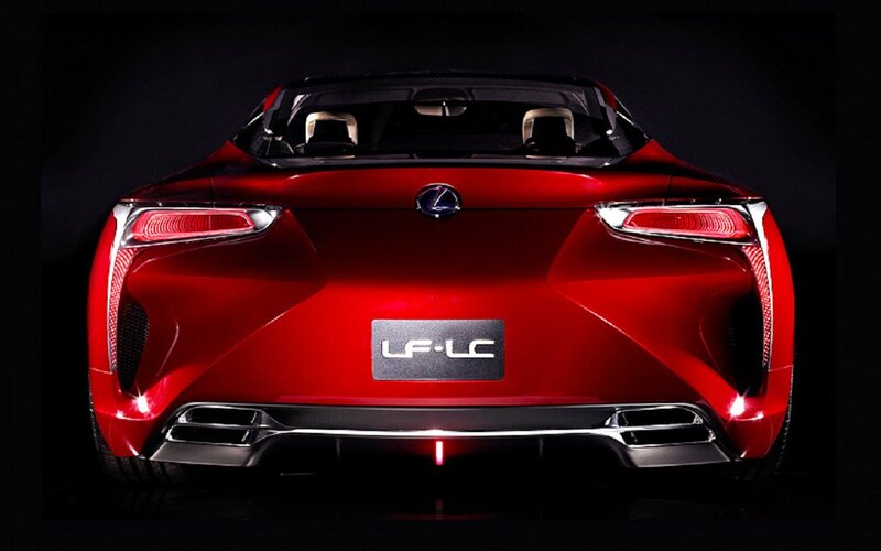 Red Lexus Sports Car — Dramatic