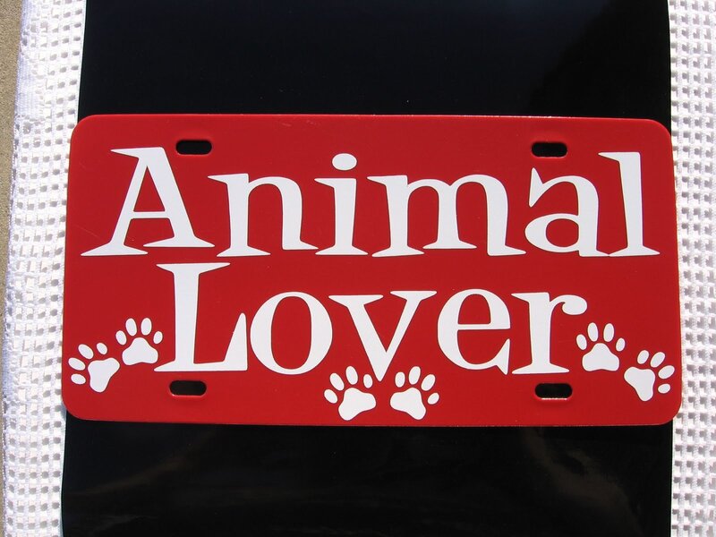 Red License Plate