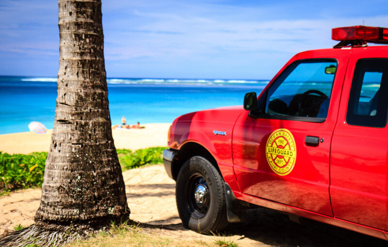 Red Lifeguard Truck