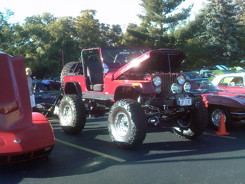 Red Lifted Jeep