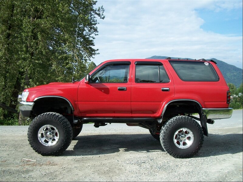 Red Lifted SUV