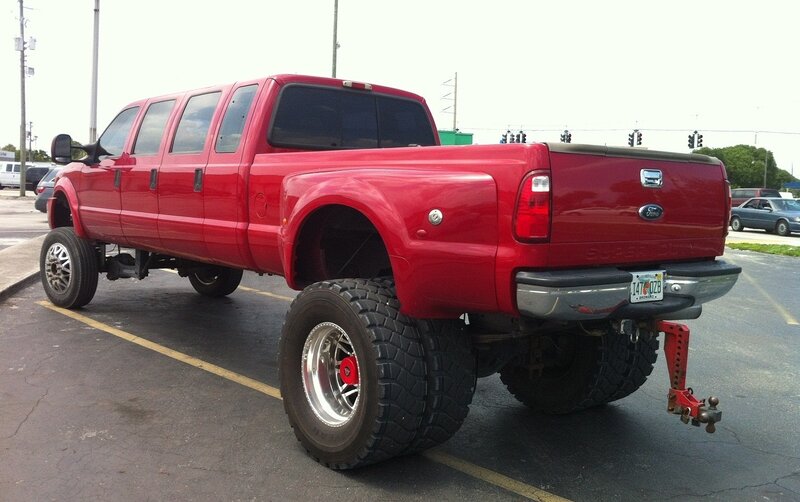 Red Lifted Truck