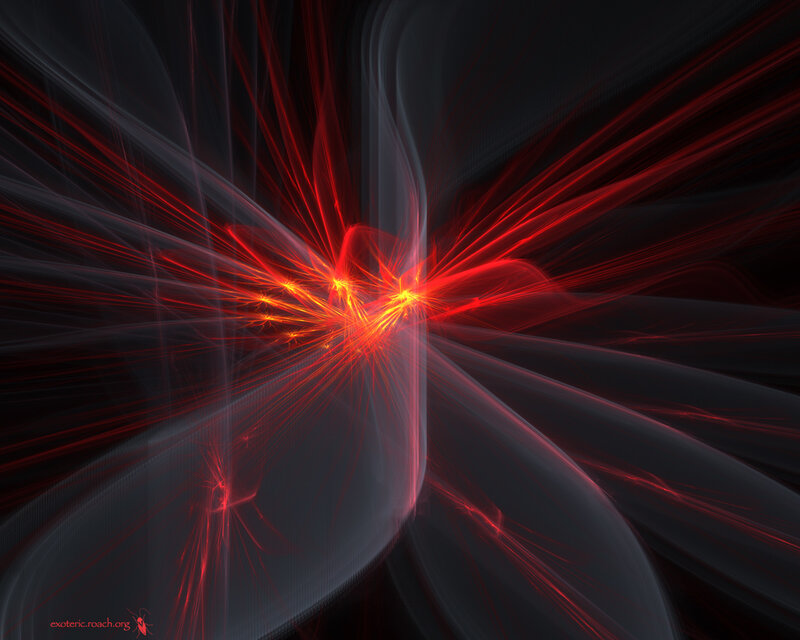 Red Light Burst — Dramatic, Abstract, Lines, Darkness