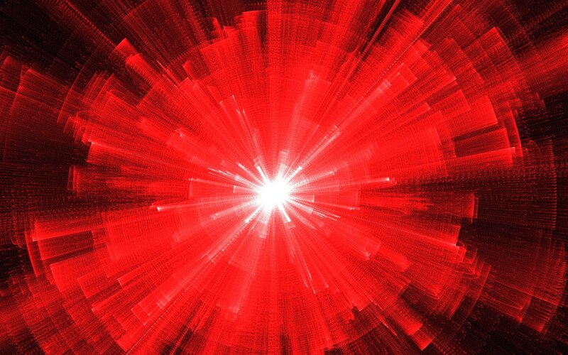Red light burst explosion