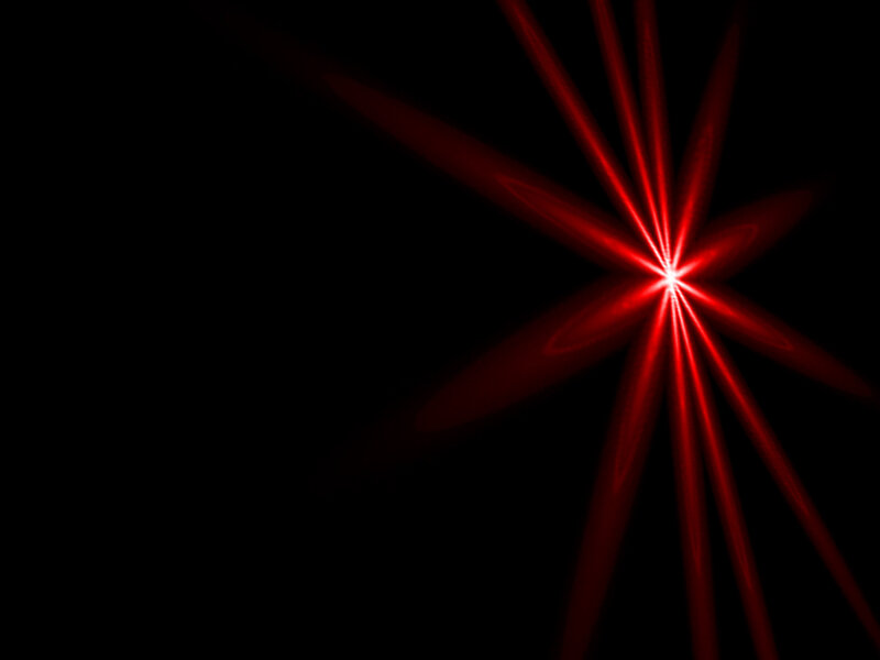red light burst on black