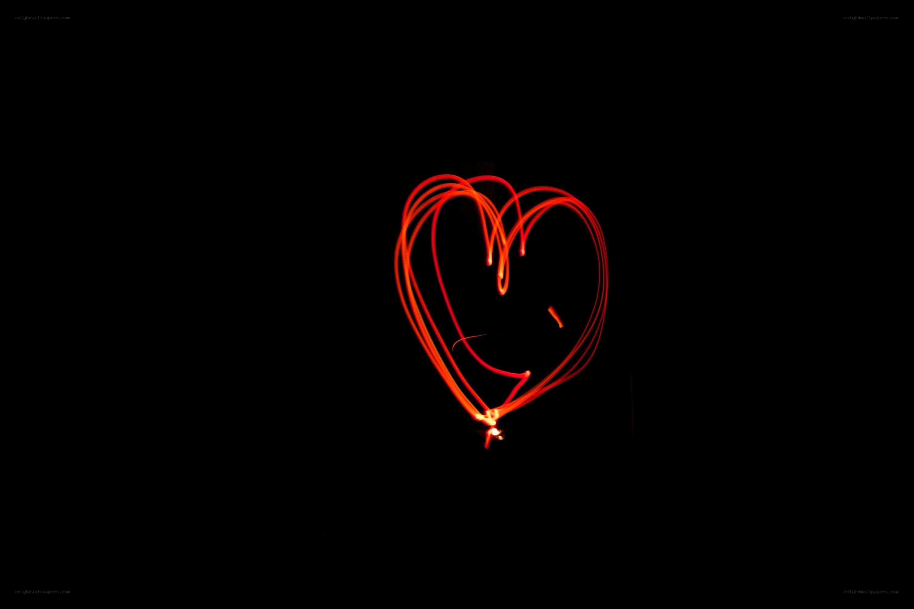 Red light heart shape