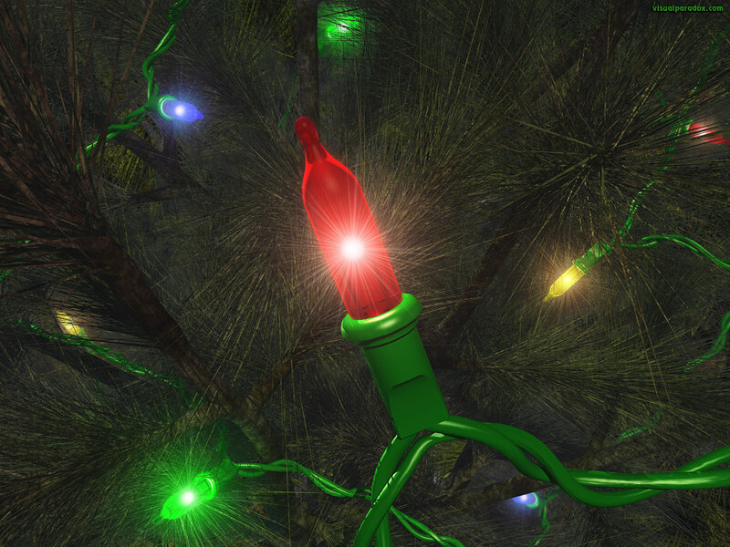 Red Light on Pine Tree