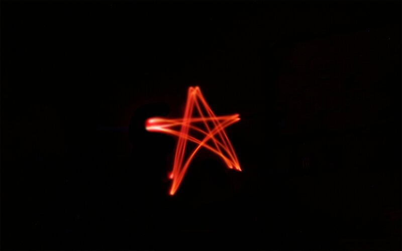 Red light star shape