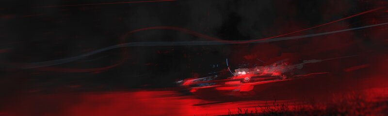 Red light streaks at night