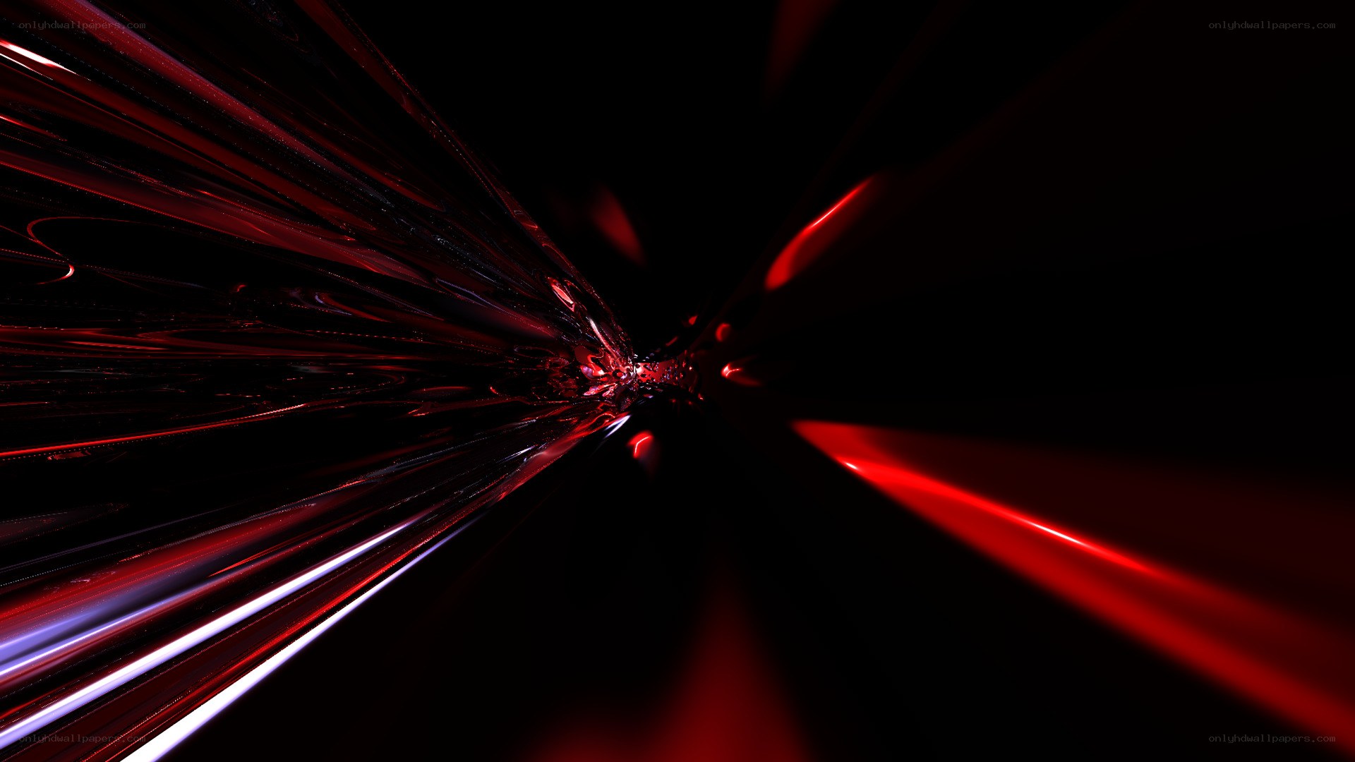red light streaks in dark space