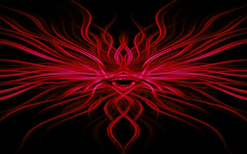 Red Light Streaks on Black — Dramatic