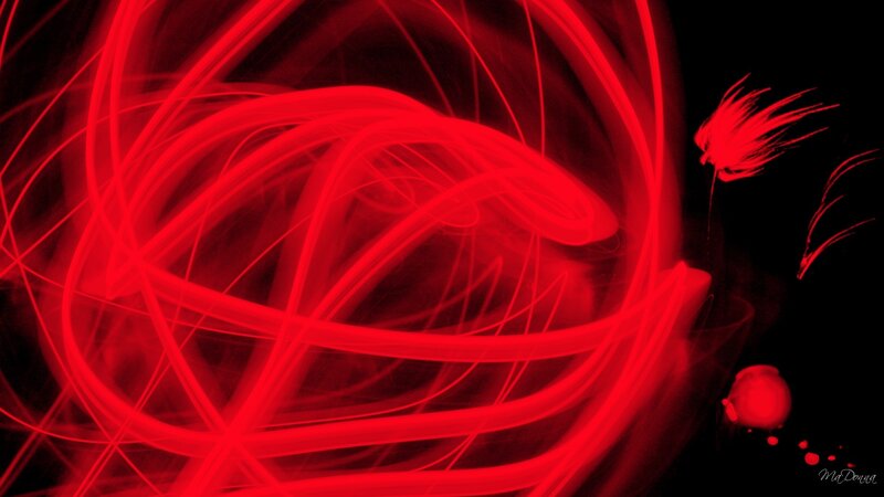 Red light trails abstract art