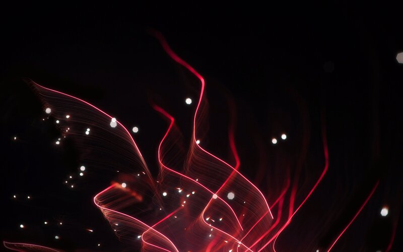 Red Light Trails — Black, Dynamic, Night