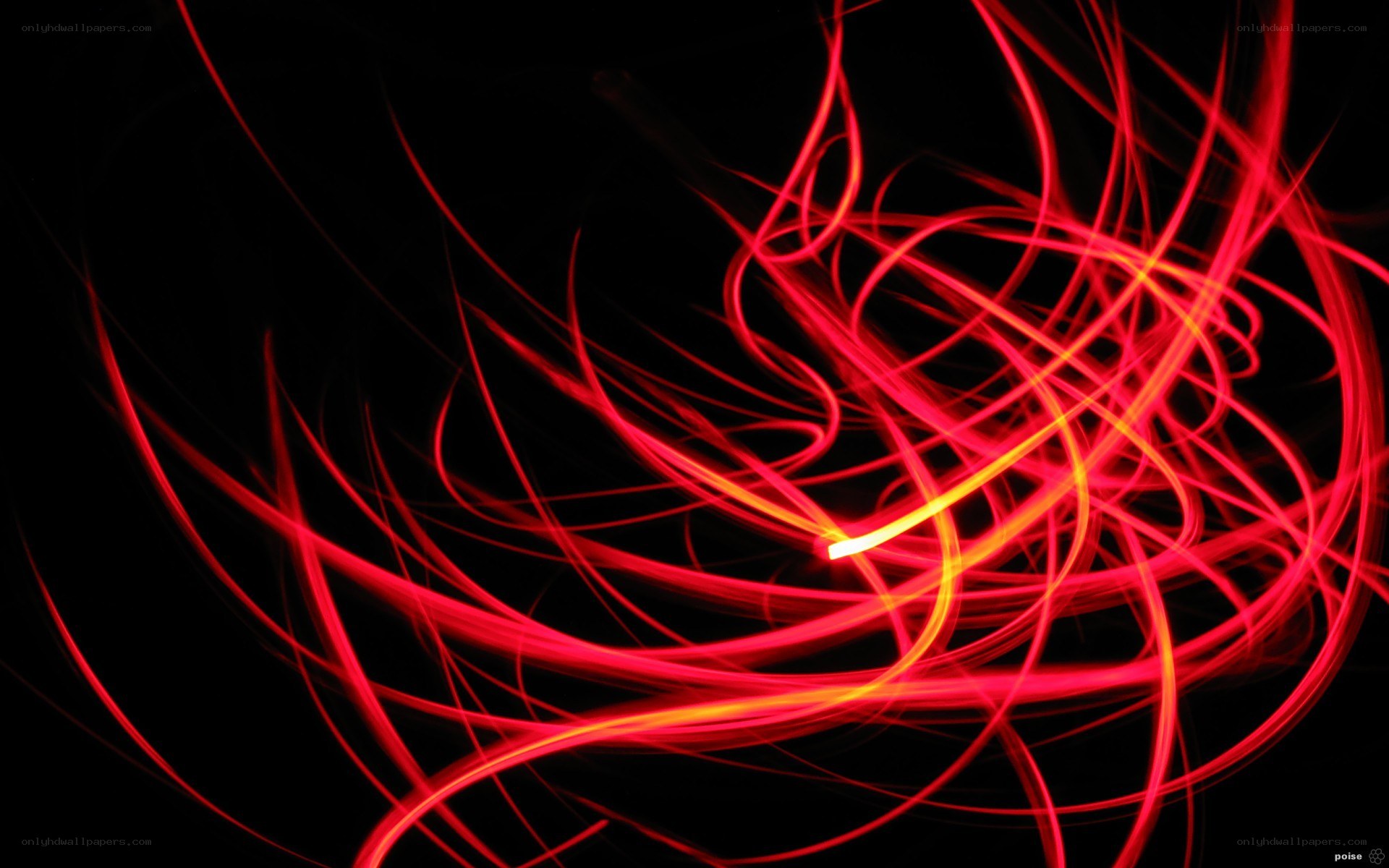 Red light trails on black