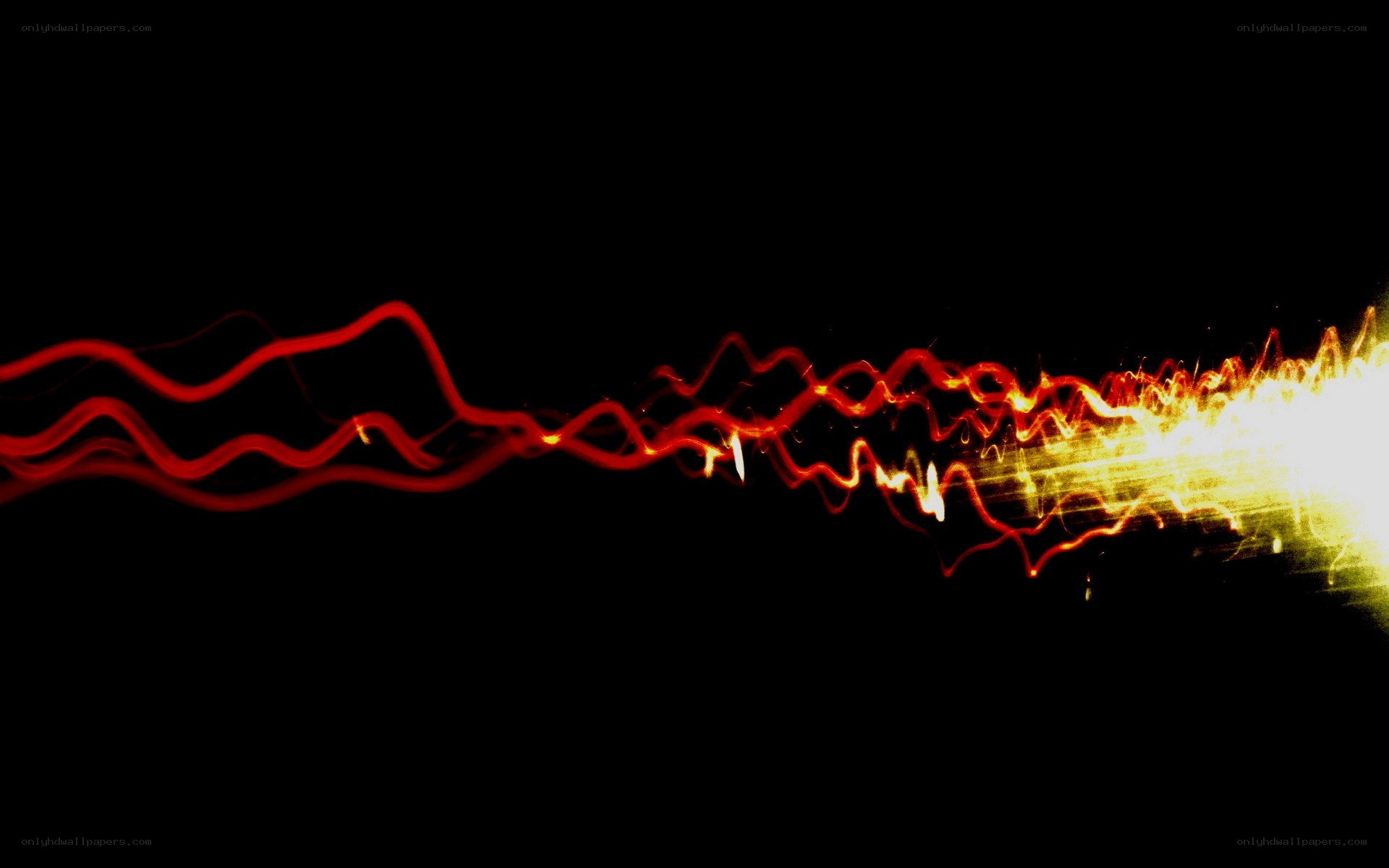 Red light trails on black