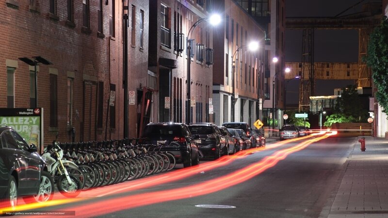 Red Light Trails on Street