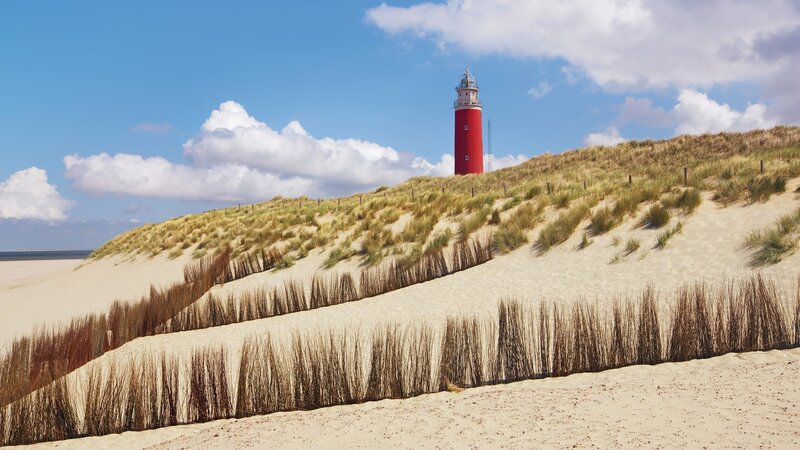 Red Lighthouse on Dunes