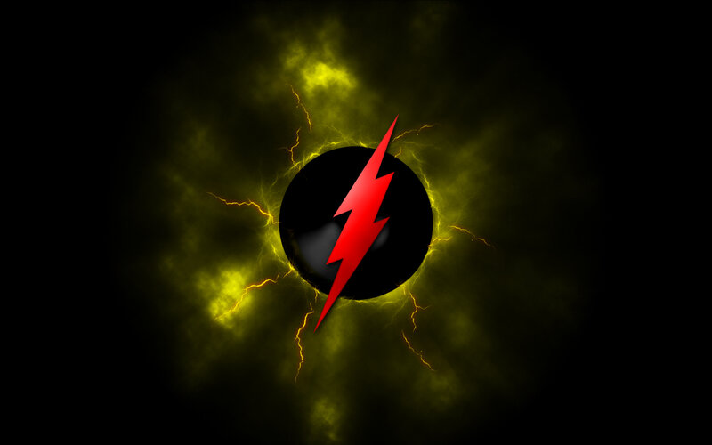 Red Lightning Bolt — Black