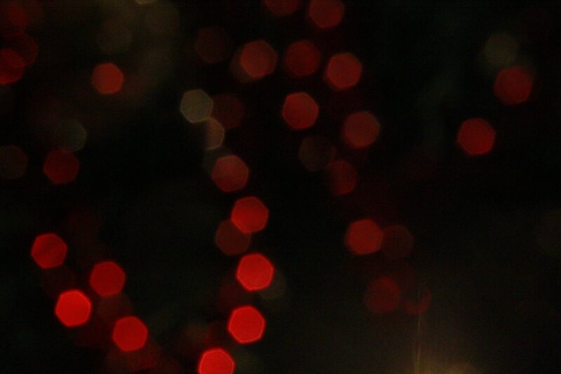 red lights in darkness