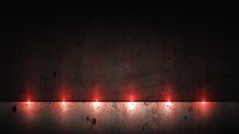 Red Lights on Concrete Wall — Black