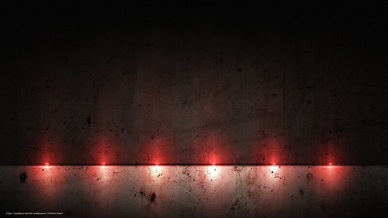 Red lights on concrete wall