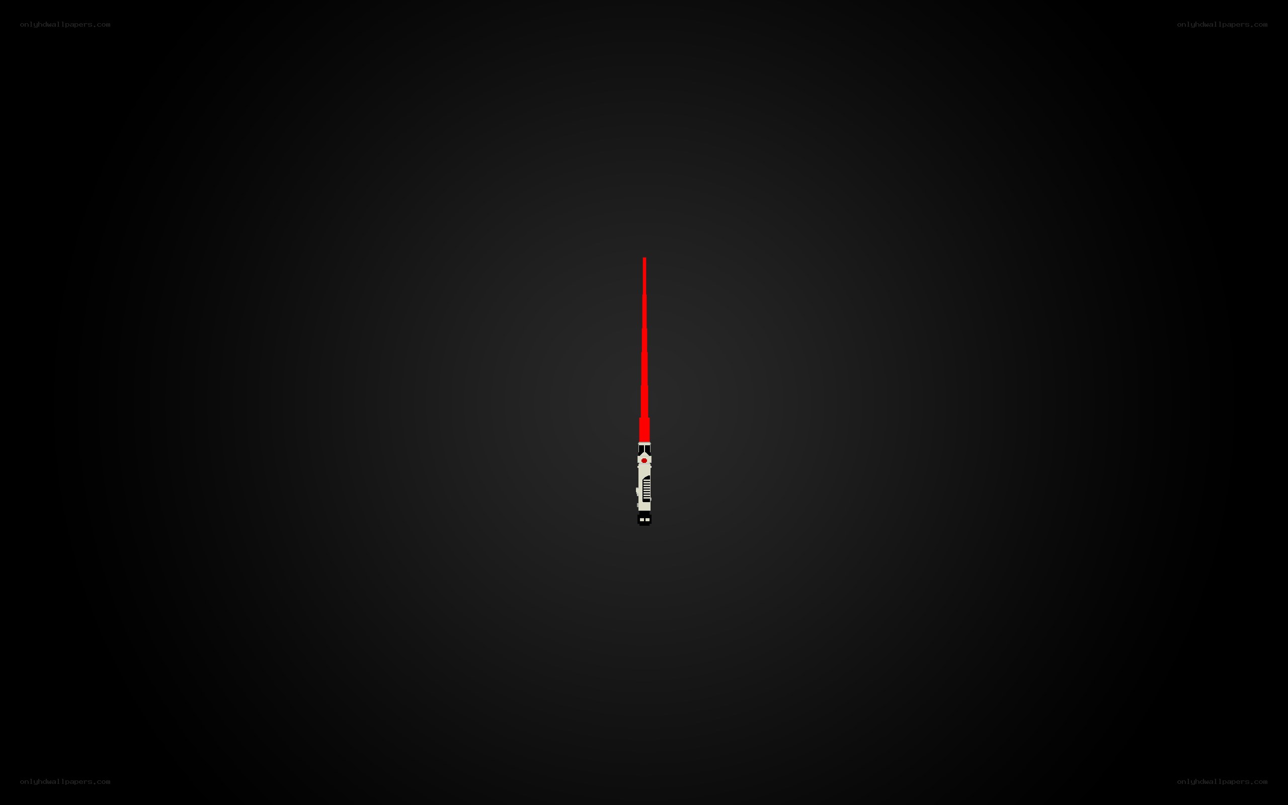 Red lightsaber on black background