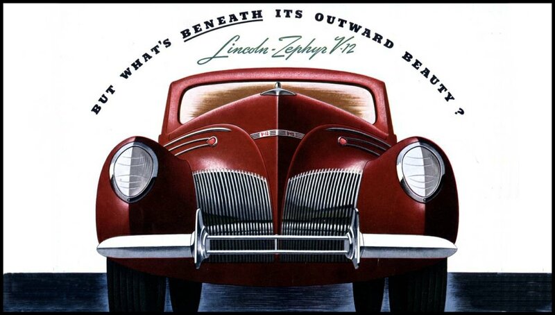 Red Lincoln-Zephyr Car