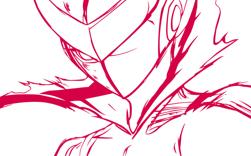 red line art sketch